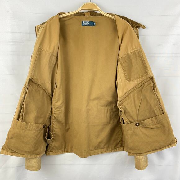 Vintage Polo Ralph Lauren Men Barn Chore Field Hunting Coat Jacket XL Tan Canvas - Picture 4 of 11